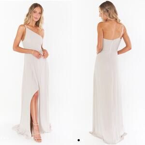 Show Me Your Mumu Shannon One Shoulder Dress Maxi Show Me The Ring Crisp NWT M